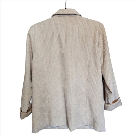 BLUE B ULTRA SOFT LIGHTWEIGHT TAN WIDE WALE CORDUROY BLAZER LINED MED LIKE NEW! - Picture 8 of 9